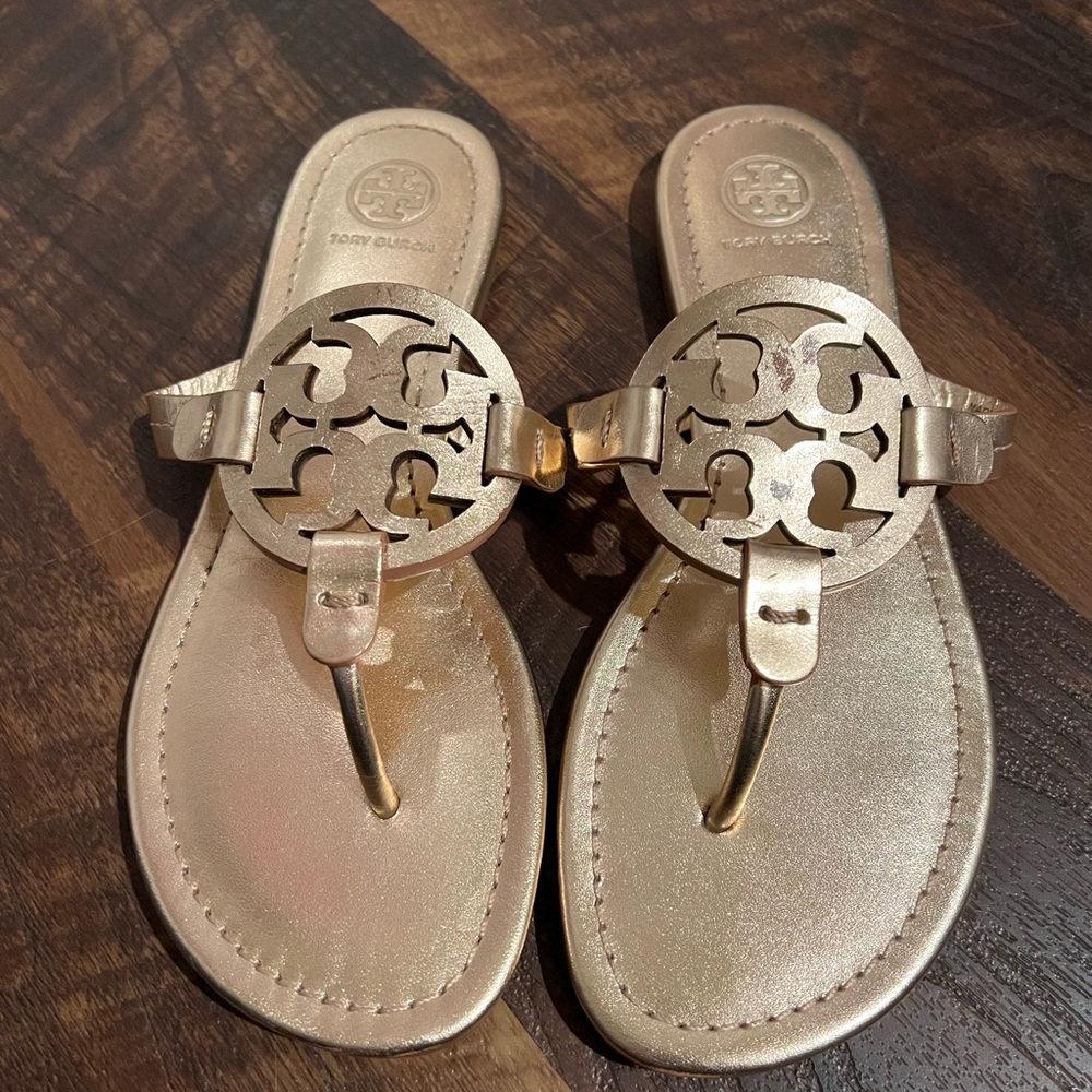 Tory Burch Miller sandals 7, Rose Quartz